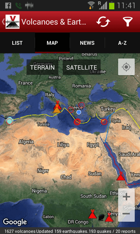 Volcanoes & Earthquakes screenshot 2