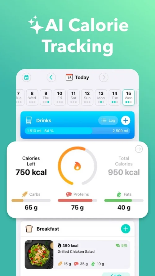 Nutrilio: Food Tracker & Water screenshot 2