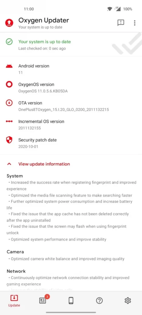 Oxygen Updater screenshot 2