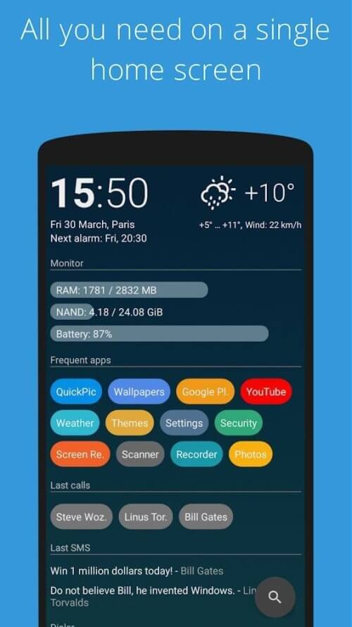 AIO Launcher screenshot 2