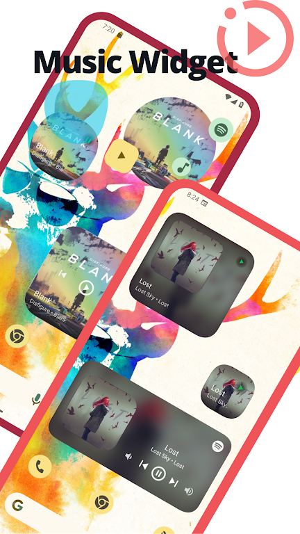 Music Widget Android 12 screenshot 2
