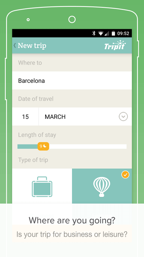PackPoint travel packing list screenshot 2