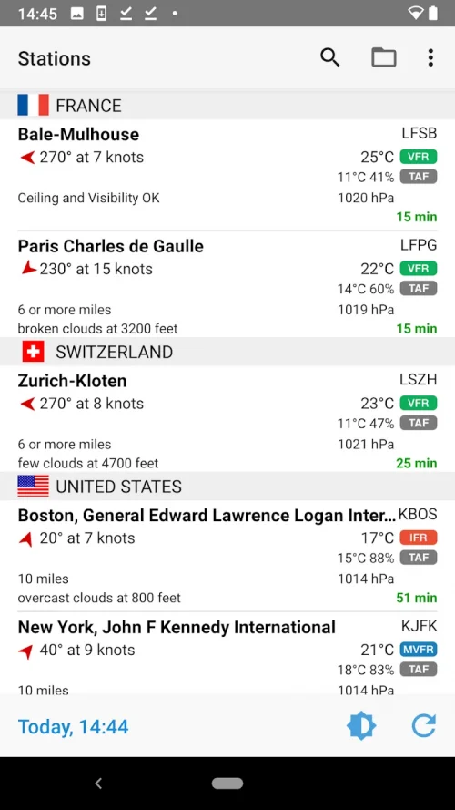 AeroWeather screenshot 2