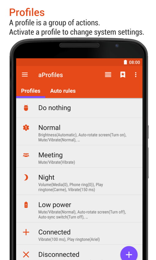 aProfiles – Auto tasks screenshot 2