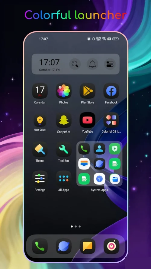 Colorful OS Launcher screenshot 2