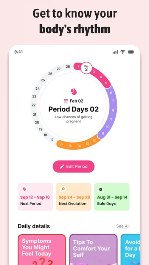 Period Tracker Ovulation Cycle screenshot 2