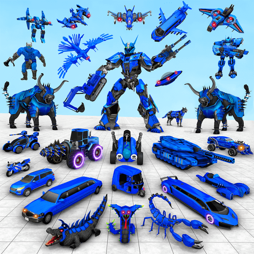Bull Robot Car Transforming Games screenshot 2