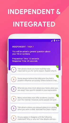 Speaking: TOEFL Speaking MOD screenshot 2