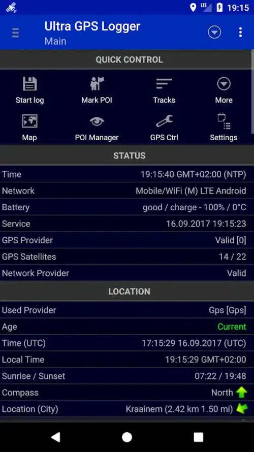Ultra GPS Logger screenshot 2