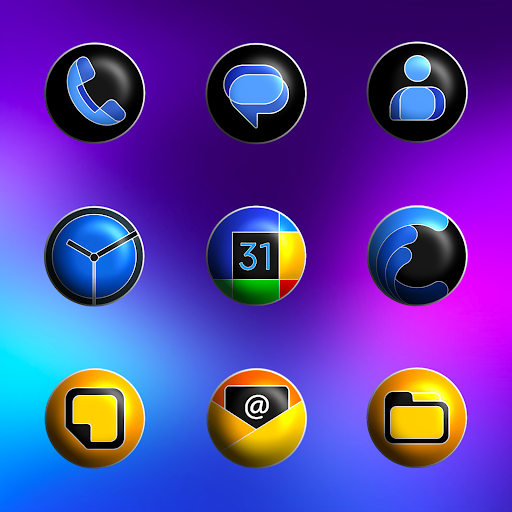 Pixly Fluo 3D – Icon Pack screenshot 2