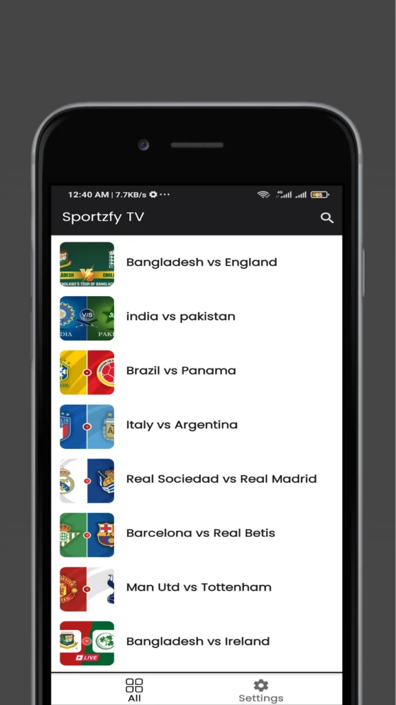Sportzfy TV screenshot 2