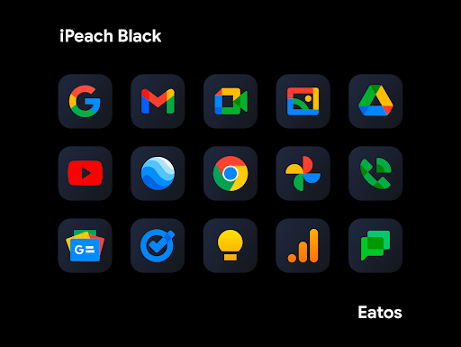 iPeach Black – Icon Pack screenshot 2