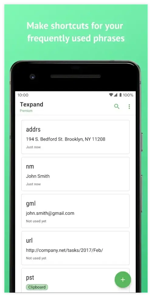 Texpand: Text Expander screenshot 2