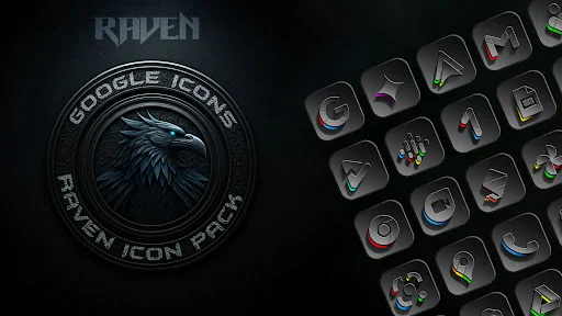 Raven Dark Icon Pack MOD screenshot 2