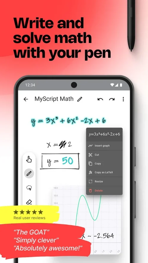 MyScript Math: Solve & Plot screenshot 2