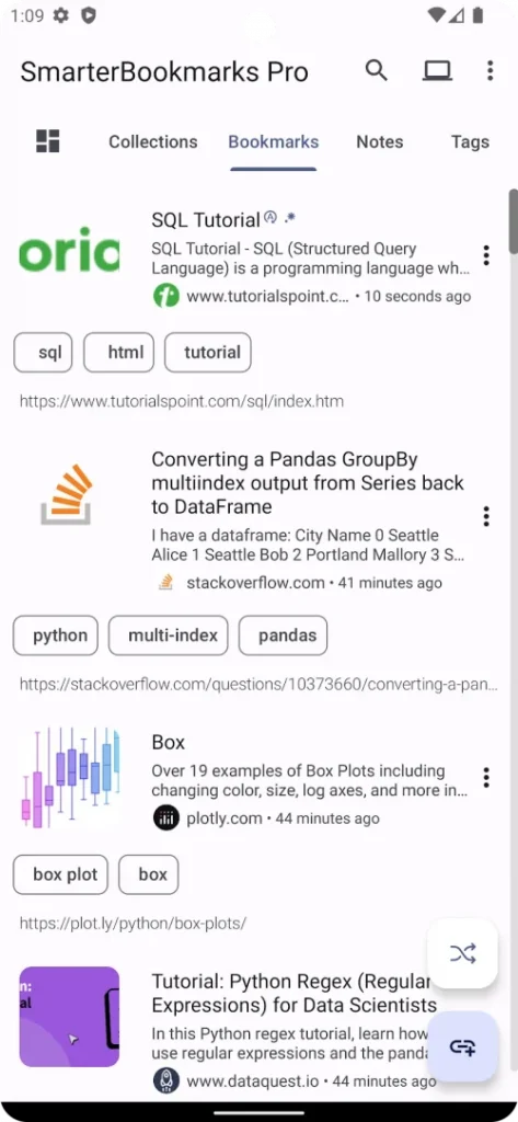 Smarter Bookmarks screenshot 2