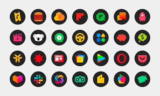 MiDark – Icon Pack (Round) screenshot 2