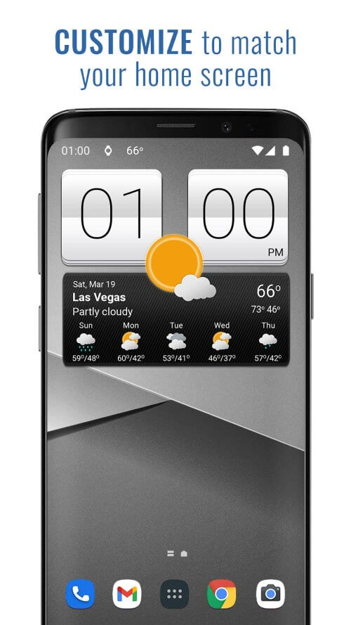 Sense V2 Flip Clock & Weather screenshot 2