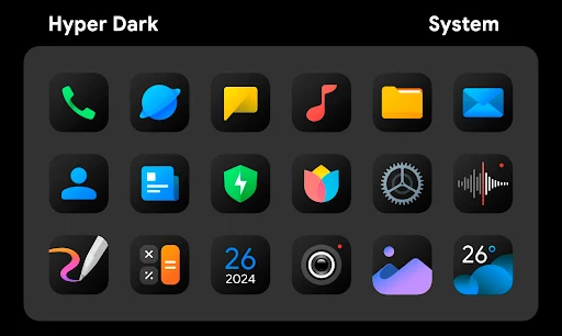 HyperDark – Icon Pack screenshot 2