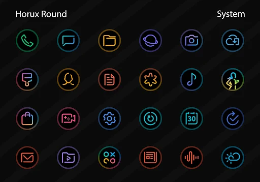Horux – Icon Pack (Round) screenshot 2