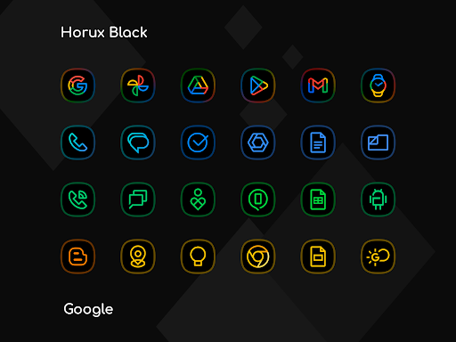 Horux Black – Icon Pack screenshot 2