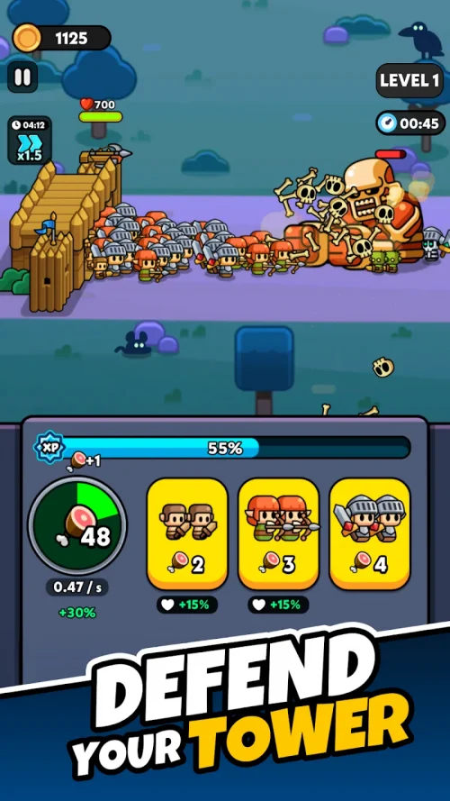 Tiny Warriors Rush – Idle TD screenshot 2
