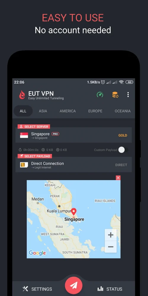 EUT VPN – Easy Unli Tunneling screenshot 2