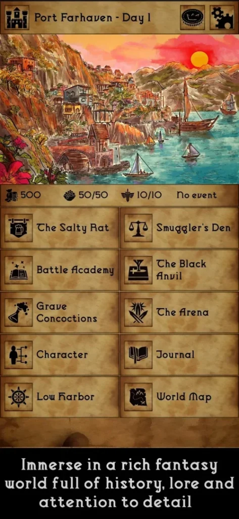 Grim Tides – Old School RPG screenshot 2