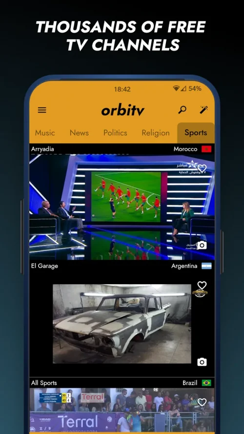 Orbitv: World TV Channels screenshot 2