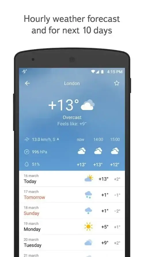 Yandex.Weather screenshot 2