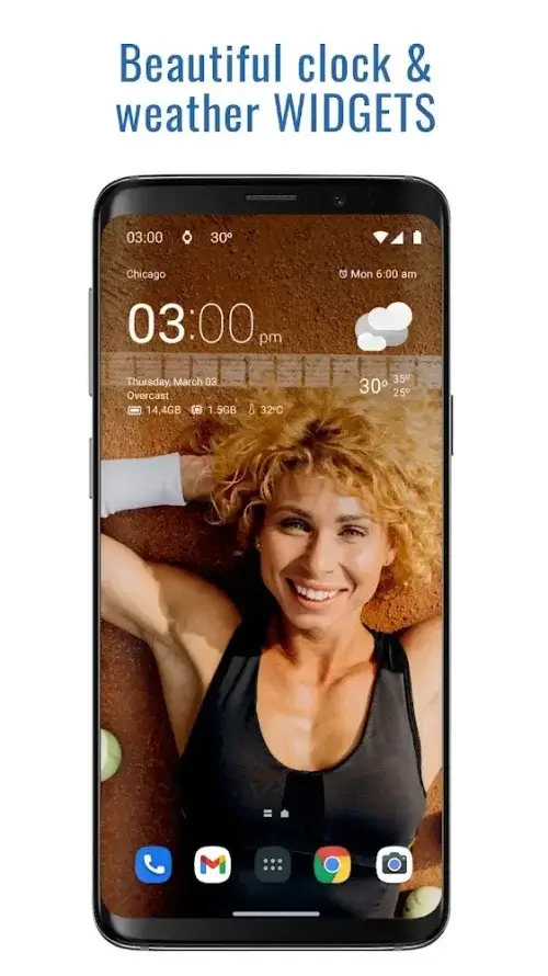 Transparent clock weather Pro screenshot 2