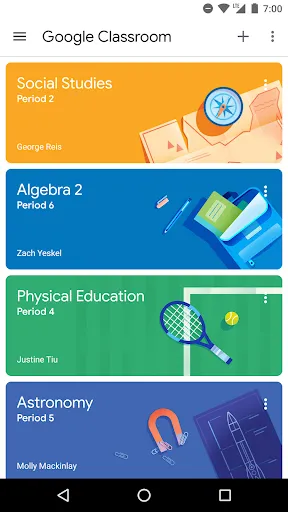 Google Classroom screenshot 2
