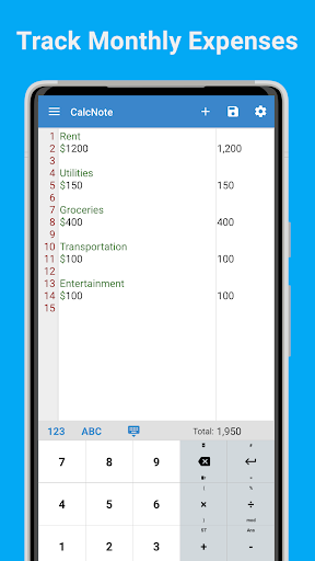 CalcNote – Notepad Calculator MOD screenshot 3
