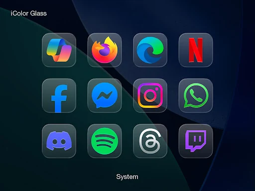 iColor Glass Icon Pack MOD screenshot 3