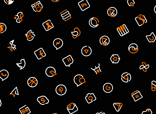 OrangeLine IconPack : LineX screenshot 3