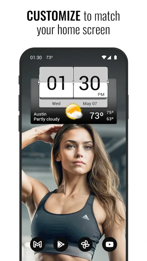 3D Flip Clock & Weather screenshot 3