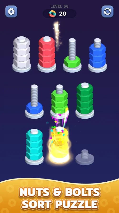 Nuts Color Sort: Sorting Games screenshot 3