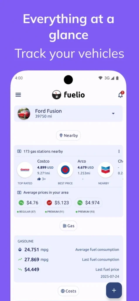 Fuelio screenshot 3