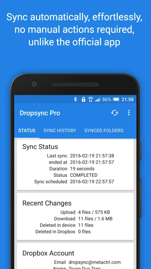 Dropsync: Autosync for Dropbox screenshot 3