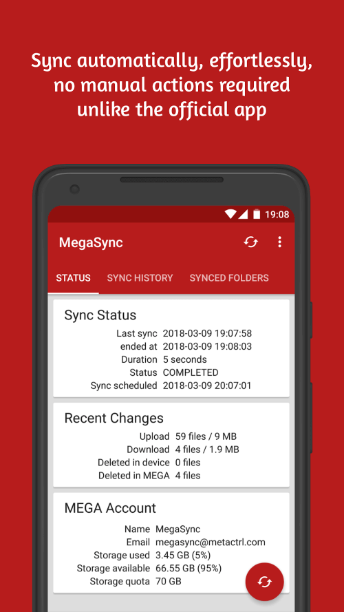 Autosync for MEGA – MegaSync screenshot 3