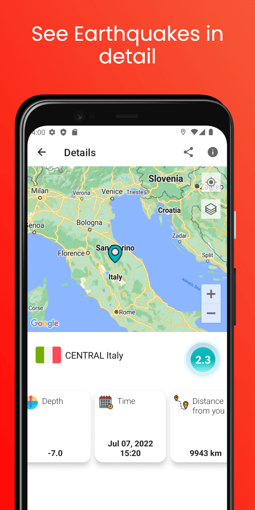 Earthquake App – Tracker, Map screenshot 3