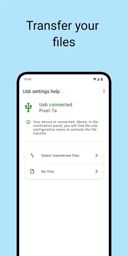 USB settings help screenshot 3