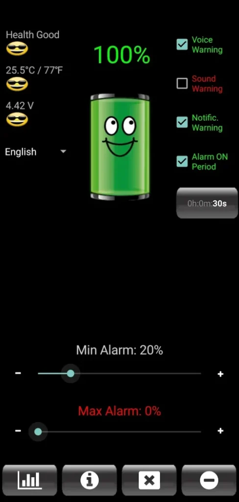 Battery Alarm PRO screenshot 3