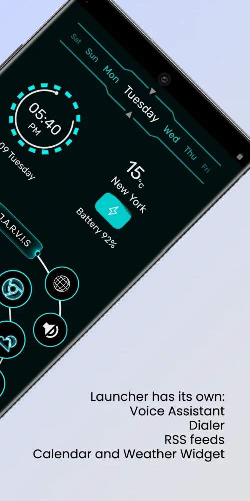 Jarvis Scifi: Epic Launcher (Jarvis Launcher) screenshot 3