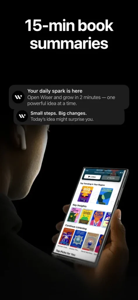 Wiser – 15 minutes Audio Books screenshot 3