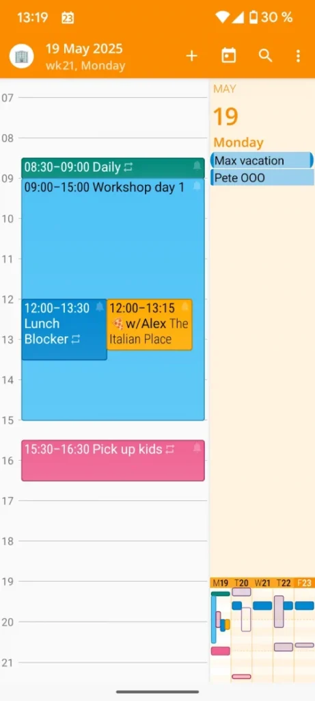 aCalendar+ Calendar & Tasks screenshot 3