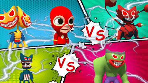 Superhero Blue Monster Color screenshot 3
