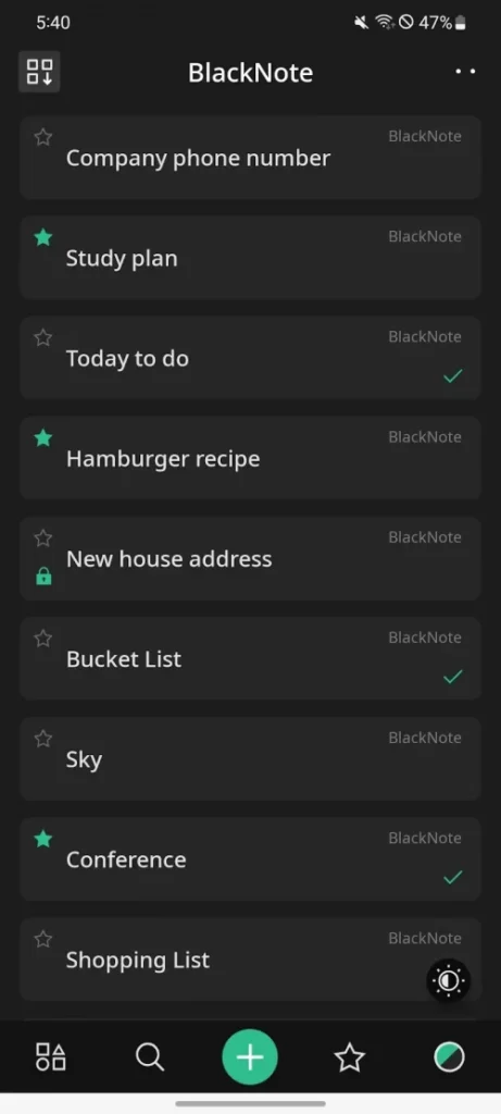 BlackNote: Dark Notes, Notepad screenshot 3