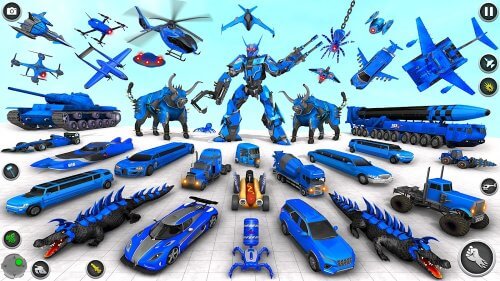 Bull Robot Car Transforming Games screenshot 3