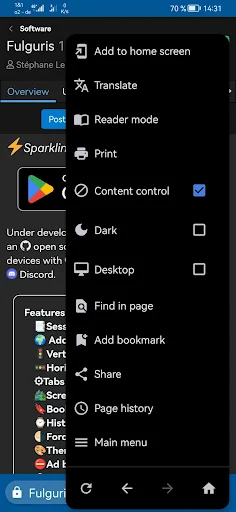Fulguris Web Browser MOD screenshot 3